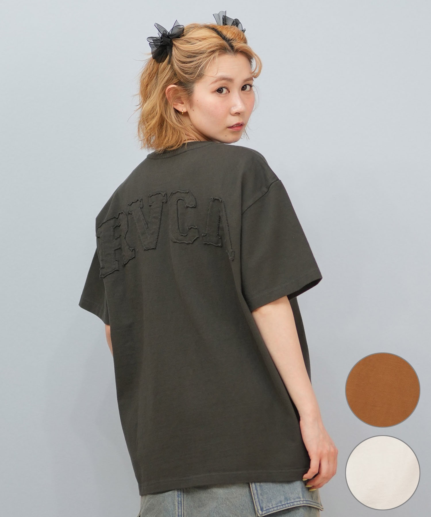 RVCA ルーカ 半袖 Tシャツ レディース オーバーサイズ ロゴ ARCH RVCA