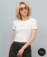 RVCA ルーカ 半袖 Tシャツ レディース リブ ミニT クロップド丈 ショート丈 WILD RVCA BABY ST BF043-P21