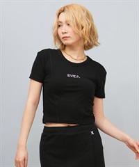 RVCA ルーカ 半袖 Tシャツ レディース リブ ミニT クロップド丈 ショート丈 WILD RVCA BABY ST BF043-P21