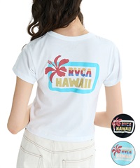 RVCA ルーカ 半袖 Tシャツ レディース ミニTシャツ クロップド丈 バックプリント PARADISE BABY ST BF04C-204