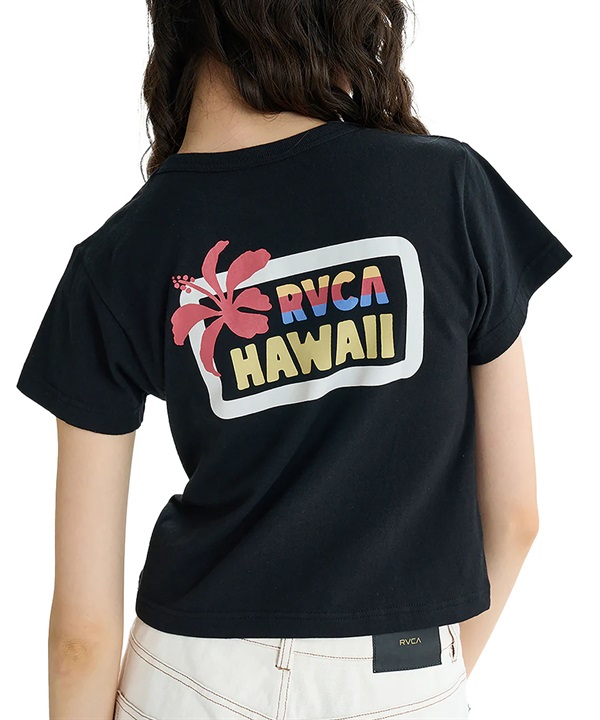 RVCA ルーカ 半袖 Tシャツ レディース ミニTシャツ クロップド丈 バックプリント PARADISE BABY ST BF04C-204