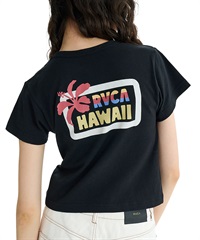 RVCA ルーカ 半袖 Tシャツ レディース ミニTシャツ クロップド丈 バックプリント PARADISE BABY ST BF04C-204