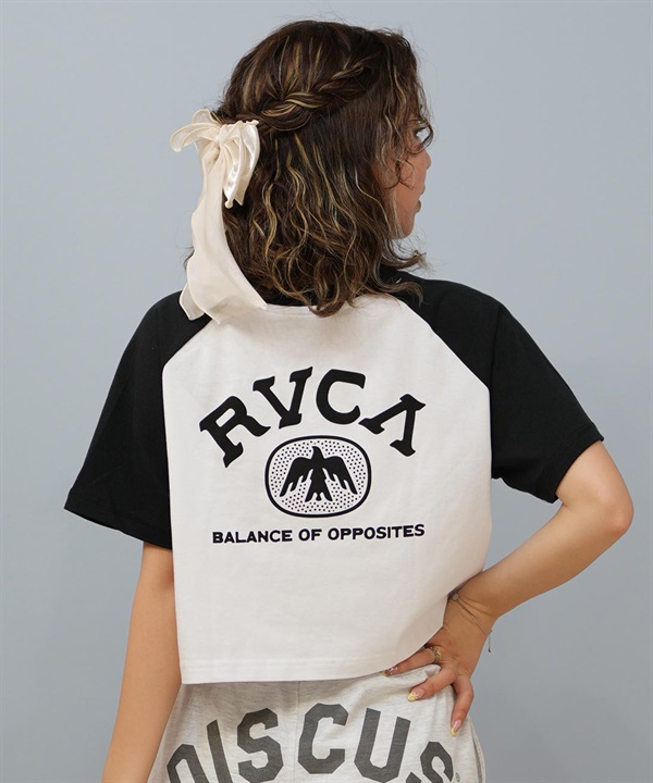 RVCA ルーカ 半袖 Tシャツ レディース ショート丈 ラグランTシャツ BF04C-208