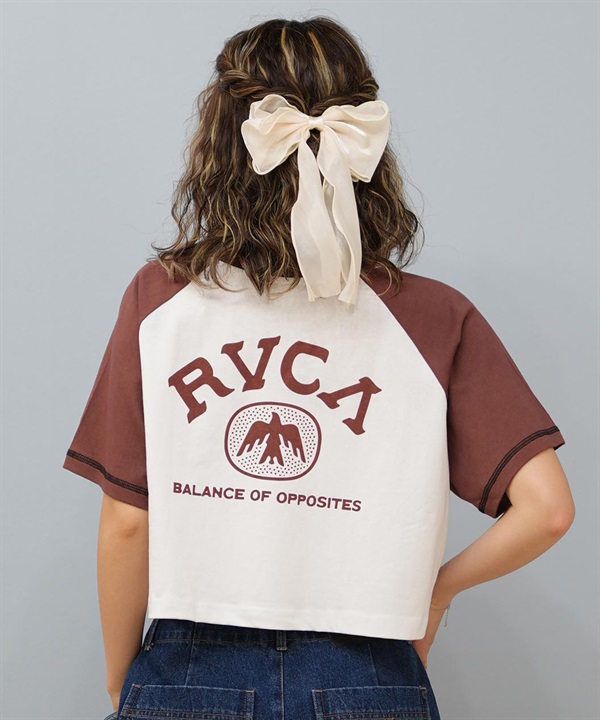 RVCA ルーカ 半袖 Tシャツ レディース ショート丈 ラグランTシャツ BF04C-208