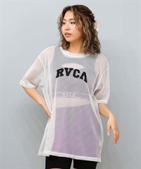 RVCA ルーカ 半袖 Tシャツ レディース メッシュTシャツ ロゴ オーバーサイズ ARCH RVCA MESH TEE BF04C-857
