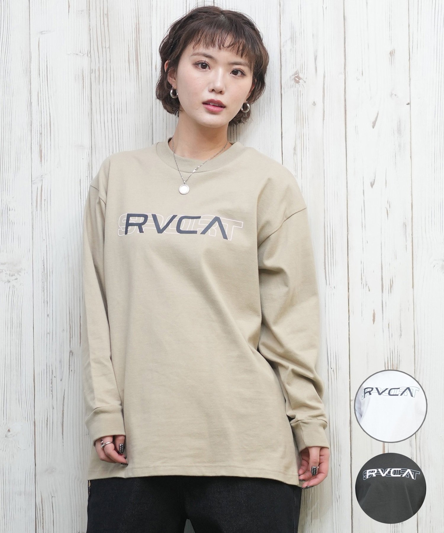 RVCA ルーカ レディース 長袖 Tシャツ シンプルロゴ ロンT BF043