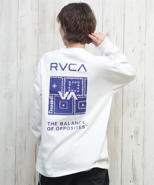 RVCA ルーカ レディース 長袖 Tシャツ バンダナ柄ロンT BF043-051