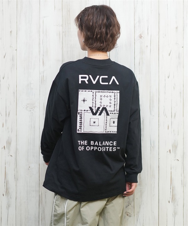 RVCA ルーカ レディース 長袖 Tシャツ バンダナ柄ロンT BF043-051