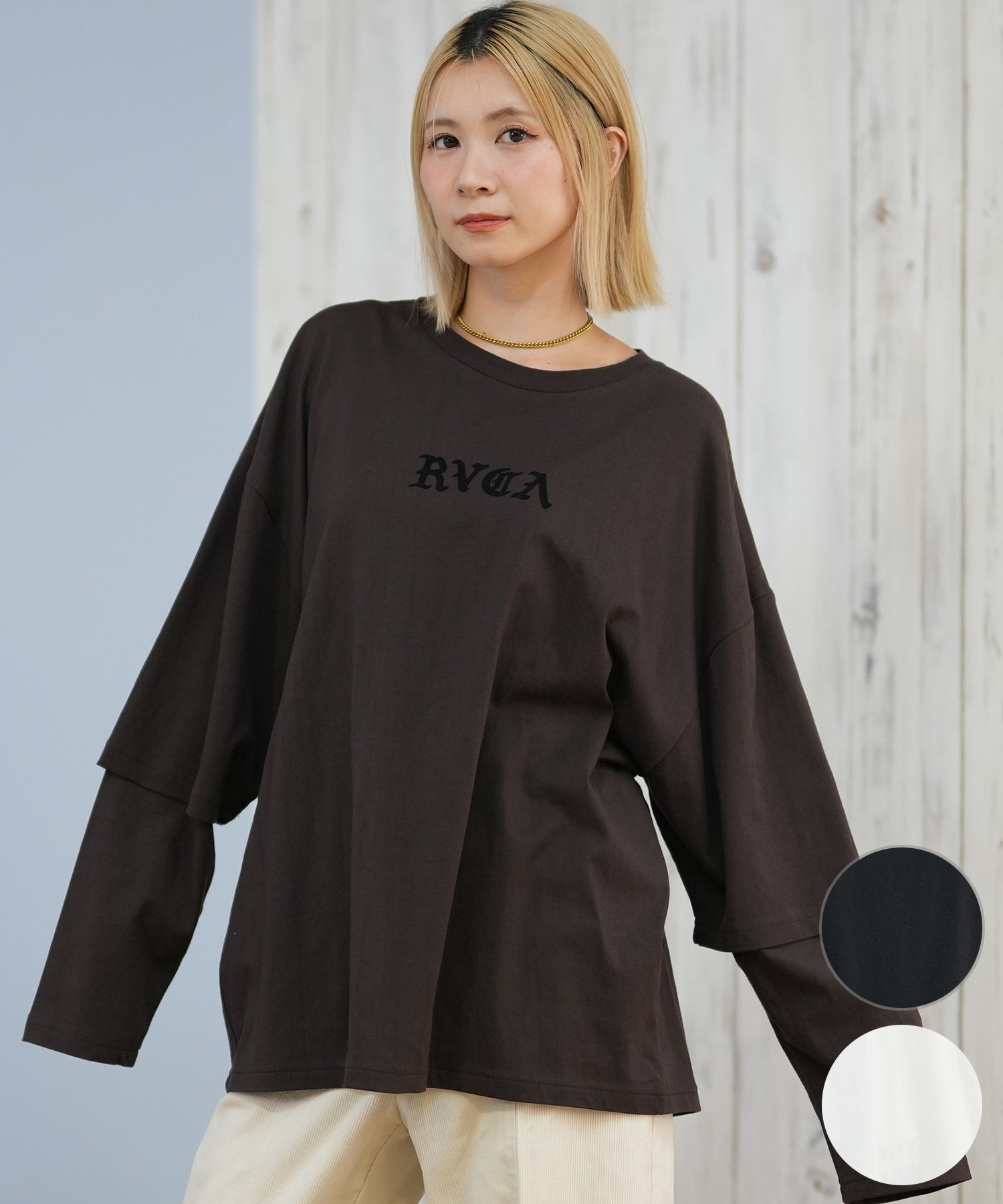 RVCA ルーカ 長袖 Tシャツ ロンT レディース シンプル ロゴ LAYERD LS