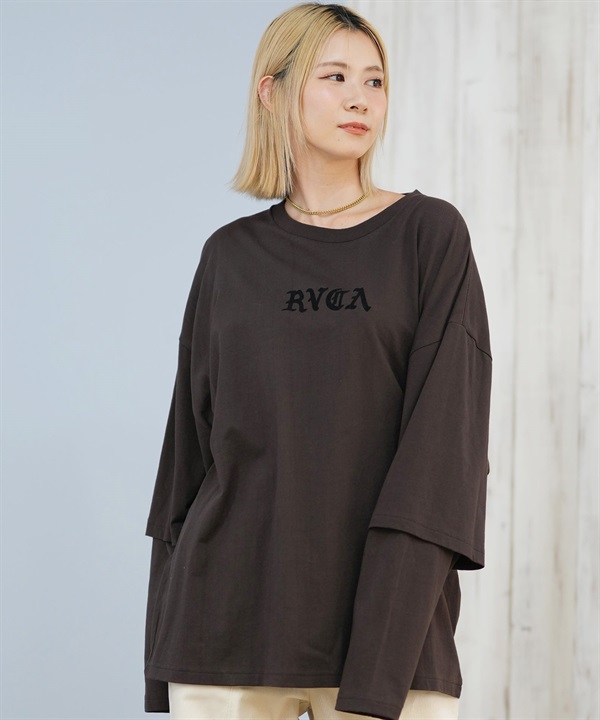 RVCA ルーカ 長袖 Tシャツ ロンT レディース シンプル ロゴ LAYERD LS TEE BF044-053