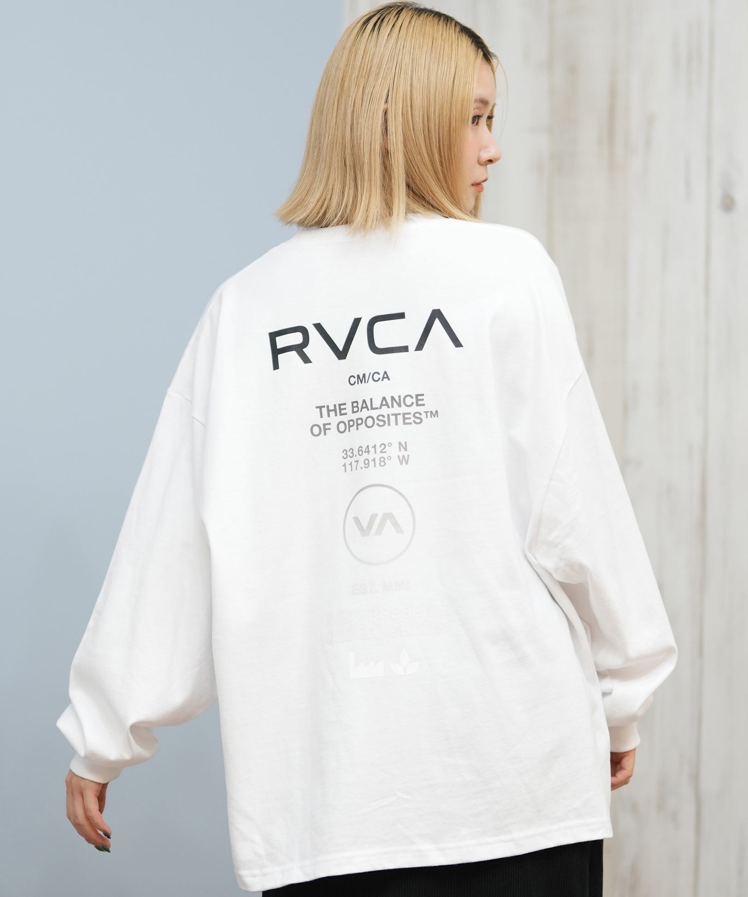 RVCA ルーカ 長袖 Tシャツ ロンT レディース バックプリント ロゴ