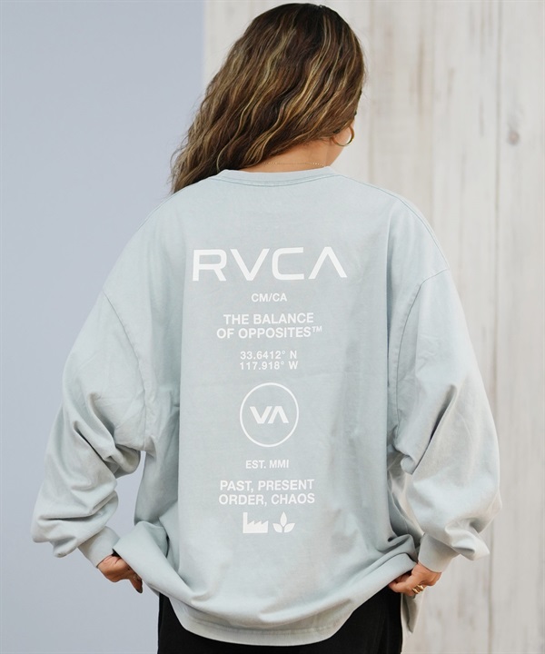 RVCA ルーカ 長袖 Tシャツ ロンT レディース バックプリント ロゴ オーバーサイズ BF044-P50