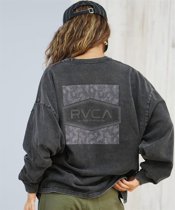RVCA ルーカ 長袖 Tシャツ ロンT レディース バックプリント ロゴ オーバーサイズ BF044-P51