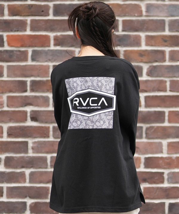 RVCA ルーカ 長袖 Tシャツ ロンT レディース バックプリント ロゴ オーバーサイズ BF044-P51