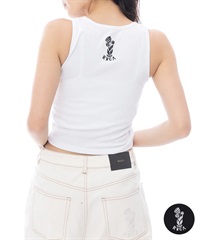RVCA ルーカ タンクトップ レディース クロップド丈 ショート丈 ワンポイント ロゴ シンプル HENRY TANK TOP BF043-370