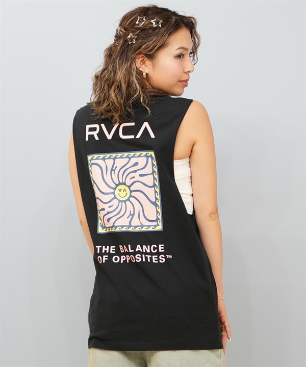 RVCA ルーカ タンクトップ レディース バックプリント カットオフ BF04C-371