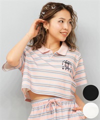 RVCA ルーカ 半袖 シャツ レディース ポロシャツ ショート丈 刺繍ロゴ BF04C-001