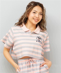 RVCA ルーカ 半袖 シャツ レディース ポロシャツ ショート丈 刺繍ロゴ BF04C-001