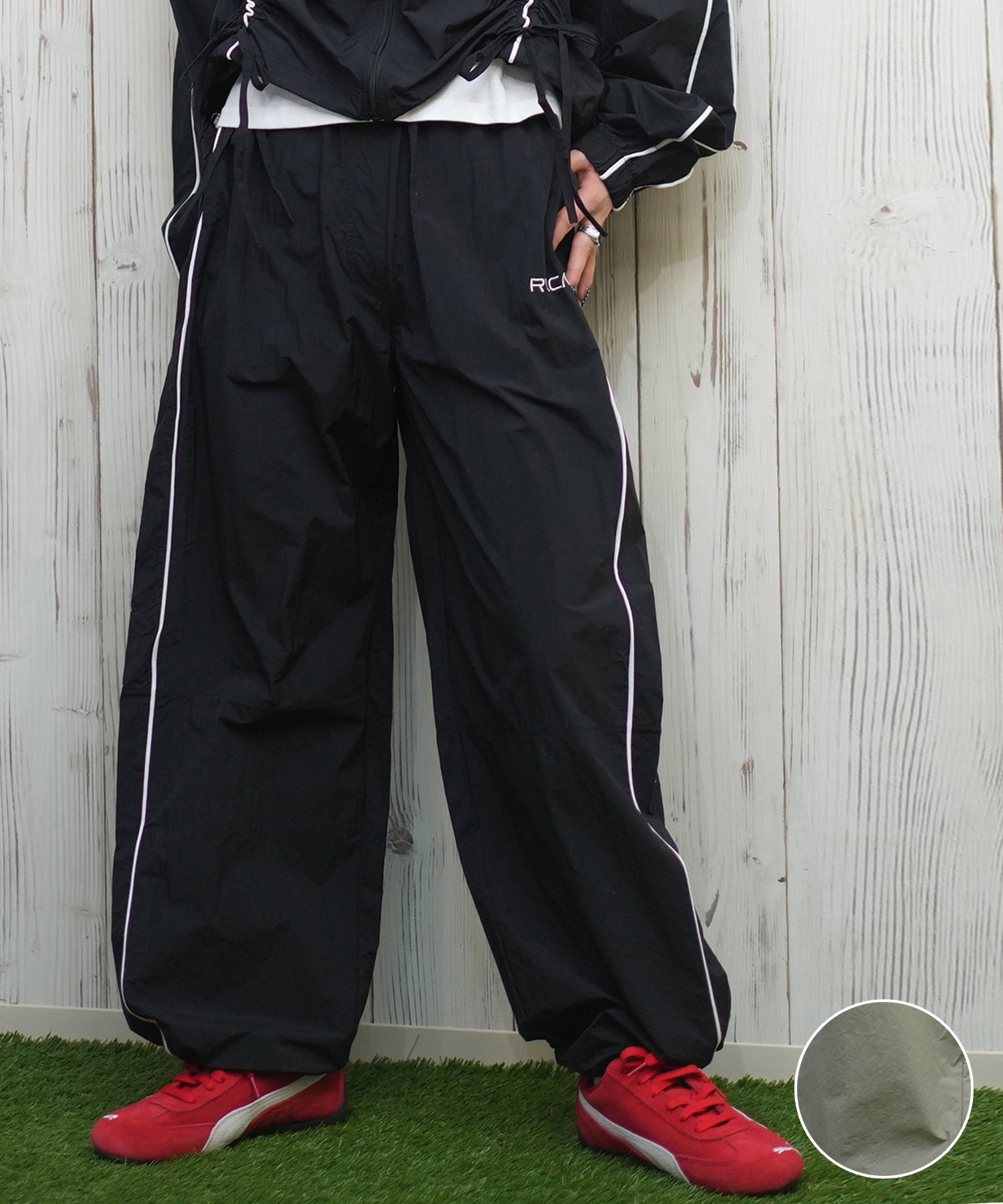 RVCA ルーカ レディース ロングパンツ トラックパンツ BF043-707(ABS-M)