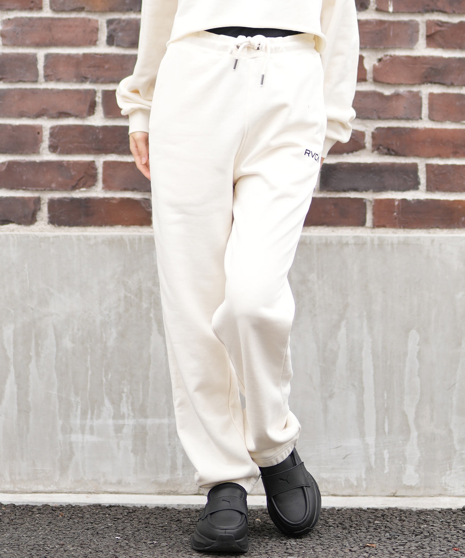 RVCA ルーカ ロングパンツ レディース スウェット パンツ ロゴ セットアップ対応 BF044-702(CLO-S)