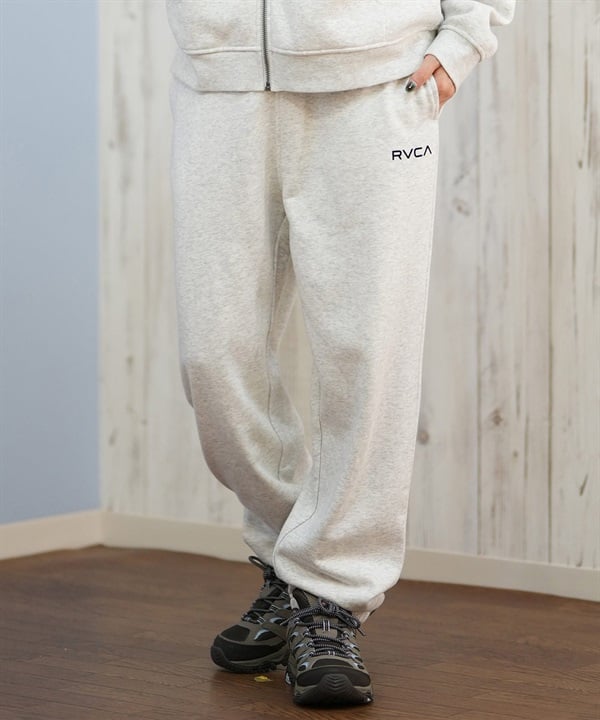 RVCA ルーカ ロングパンツ レディース スウェット パンツ ロゴ セットアップ対応 BF044-702