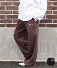 RVCA ルーカ ロングパンツ バギー スウェットパンツ レディース ロゴ ワンポイント WIDE SWEAT NEAT LONG PANTS BF044-P71(BLK-S)