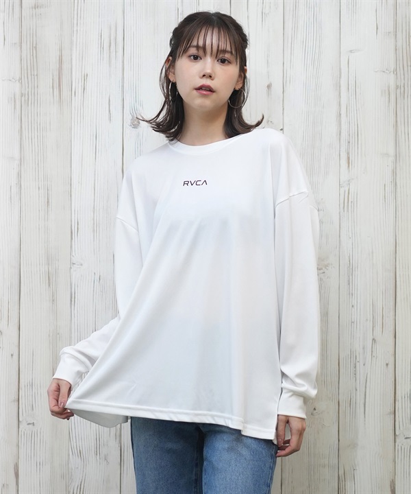 RVCA ルーカ ラッシュガード レディース 長袖 Tシャツ ロンT バックリボン 水陸両用 UVカット BACK SPLIT LS BF043-053