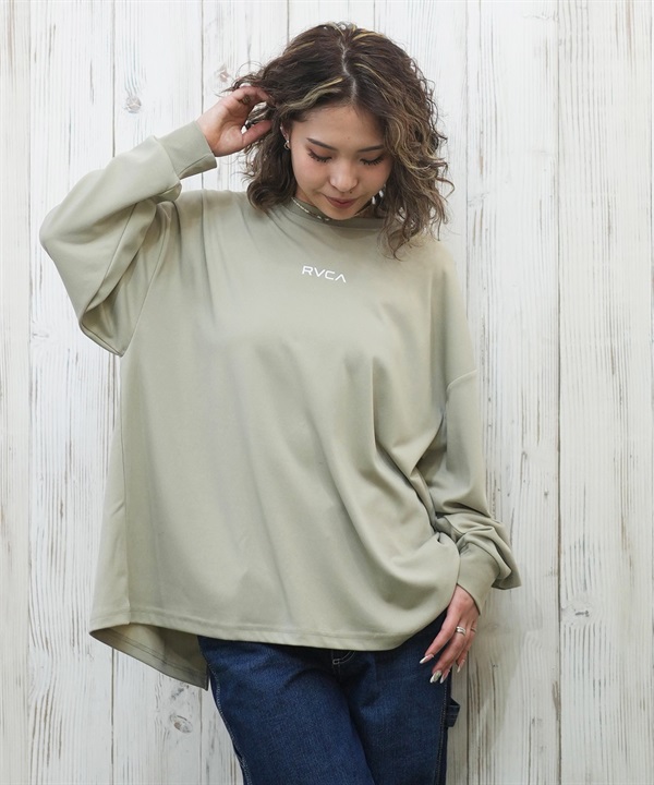 RVCA ルーカ ラッシュガード レディース 長袖 Tシャツ ロンT バックリボン 水陸両用 UVカット BACK SPLIT LS BF043-053