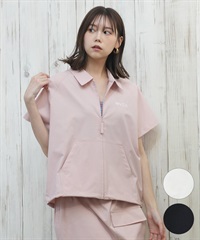 RVCA ルーカ ラッシュガード レディース 半袖 シャツ ジップアップ ワンポイント ロゴ 水陸両用 UVカット BF043-853