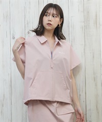 RVCA ルーカ ラッシュガード レディース 半袖 シャツ ジップアップ ワンポイント ロゴ 水陸両用 UVカット BF043-853