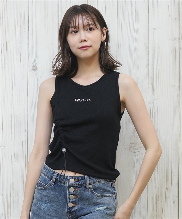 RVCA ルーカ ラッシュガード レディース タンクトップ カップ付 ワンポイント ロゴ 水陸両用 UVカット BF043-856
