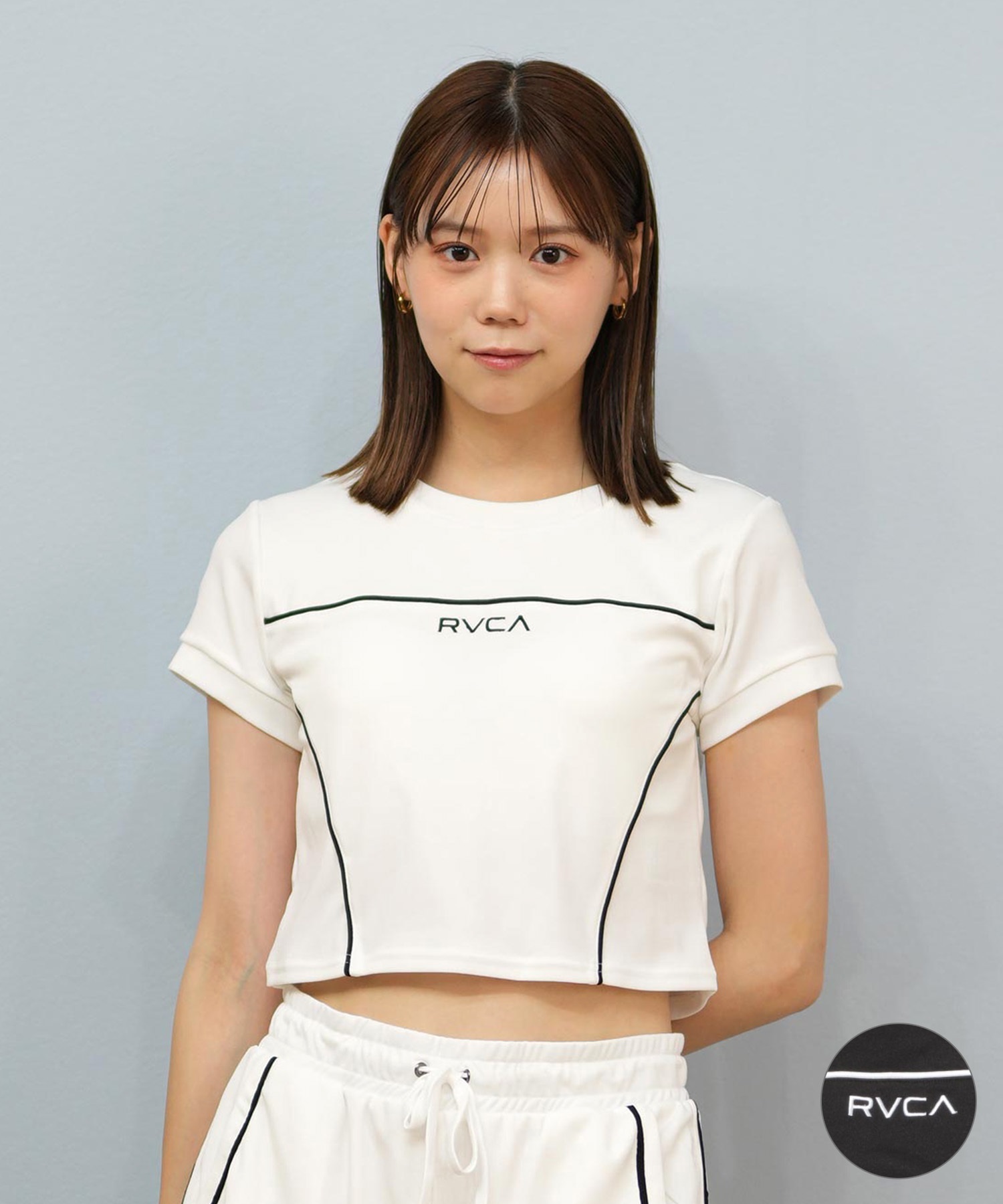 RVCA ルーカ 水着 ラッシュガード 半袖 Tシャツ レディース クロップド
