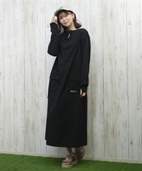 RVCA ルーカ ラッシュガード レディース ワンピース スリップドレス ロング丈 ワンポイント ロゴ 水陸両用 UVカット BF043-851