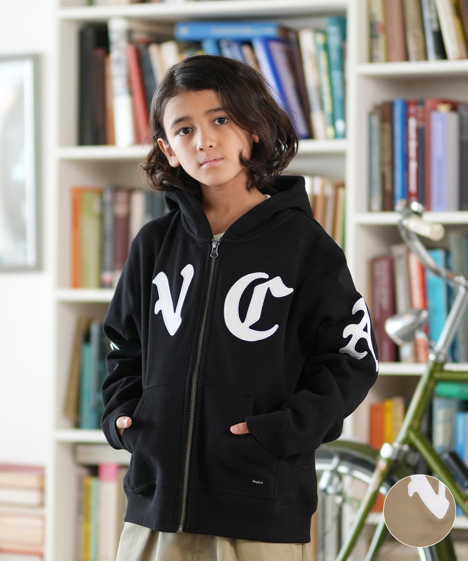 RVCA ルーカ ジップアップ パーカー キッズ ジュニア 子供 スウェット