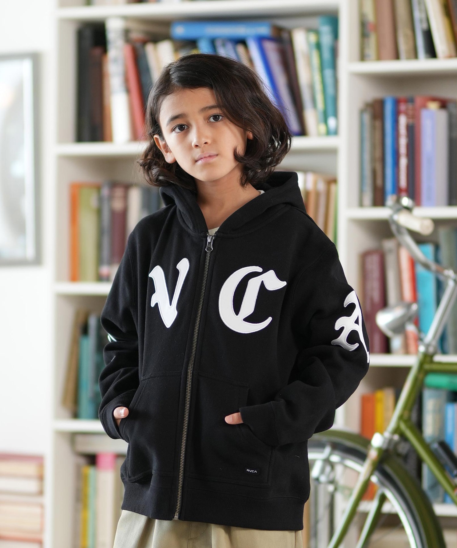 RVCA ルーカ ジップアップ パーカー キッズ ジュニア 子供 スウェット