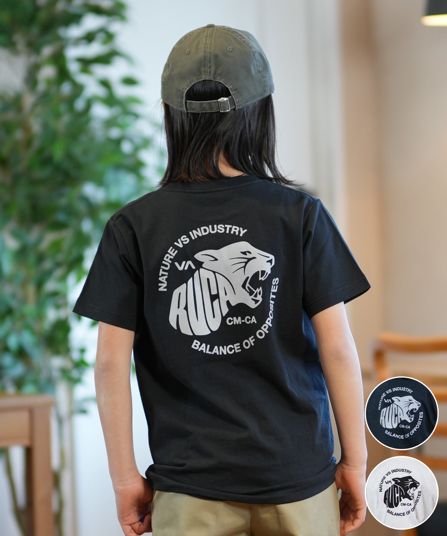 RVCA ルーカ 半袖 Tシャツ キッズ KIDS TIGER WAVE ST BF045-P22