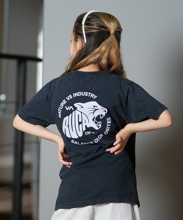 RVCA ルーカ 半袖 Tシャツ キッズ KIDS TIGER WAVE ST BF045-P22
