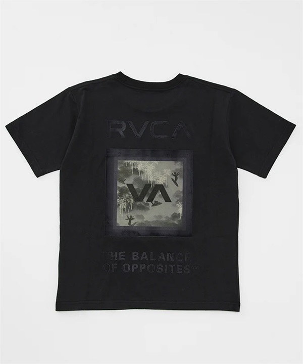 RVCA ルーカ 半袖 Tシャツ キッズ ジュニア 子供 バックプリント ロゴ クルーネック BOX SS BF04E-P20
