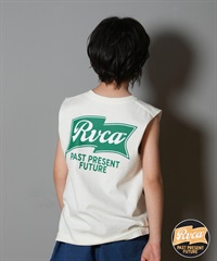 RVCA ルーカ タンクトップ キッズ ジュニア 子供 バックプリント ロゴ ONSHORE TT BF04E-254(BLK-130cm)