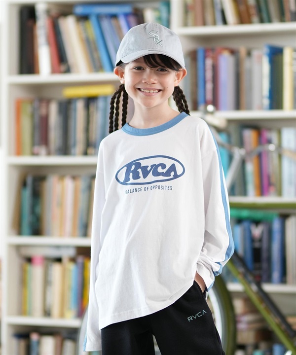 RVCA ルーカ 長袖 Tシャツ ロンT キッズ ジュニア 子供 ロゴ CLASSIC BABY FIT LS TEE BF046-080