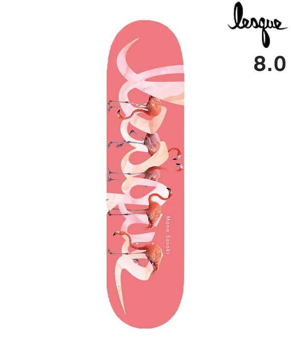 LESQUE レスケ スケートボード デッキ 8.0inch MANA X FLAMINGO GRACE ムラサキスポーツ
