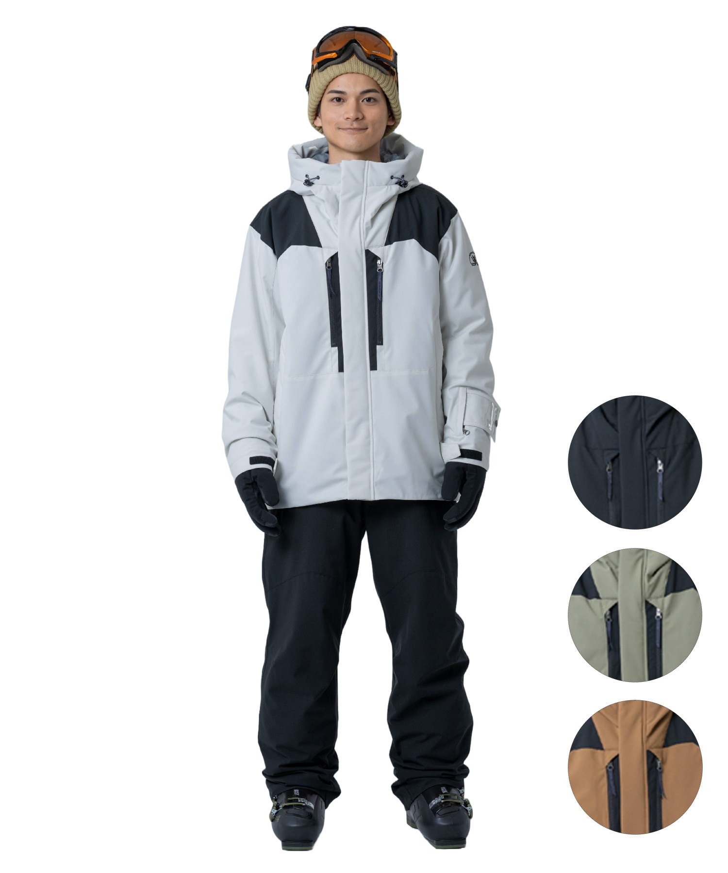 WINDEX スノーボードウェア ホワイト/ブラック WINDEX ウィンデックス WS-8701 スノーボード ウェア 上下セット ユニ