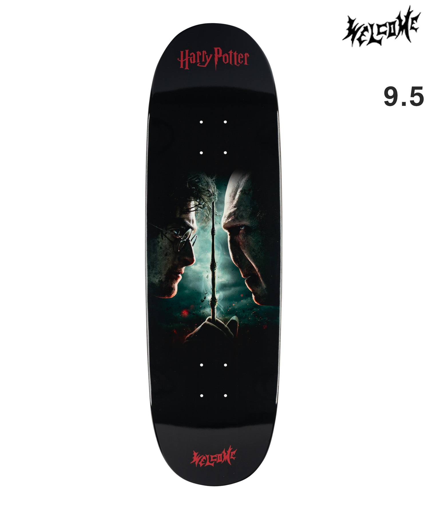 WELCOME ウェルコム スケートボード デッキ HARRY POTTER コラボ 9.5inch FINALE 初心者 ハリーポッター(BLK-9.5inch)