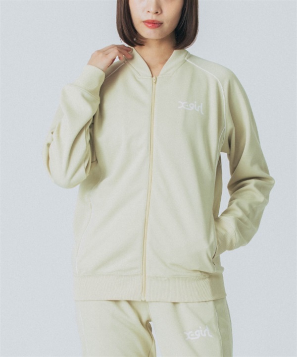 X-girl SPORTSエックスガールスポーツ アウター レディース トラックジャケット 吸水速乾 UVカット TRACK JACKET 155251021003