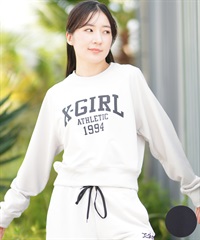 【国内正規品】定価6万 STONE  新作スウェット 春夏 未使用級 X-girl SPORTS エックスガールスポーツ トレーナー スウェット