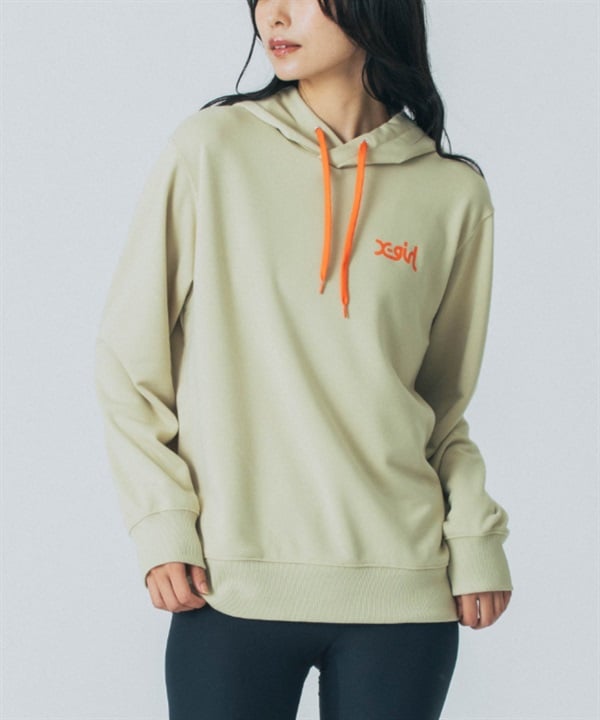 X-girl SPORTSエックスガールスポーツパーカー プルオーバー レディース フーディー スウェット 裏毛 UVカット 吸水速乾 155251012001