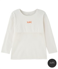 X-girl SPORTSエックスガールスポーツ長袖 Tシャツ レディース ロンT メッシュ UVカット 吸水速乾 接触冷感 155251013008