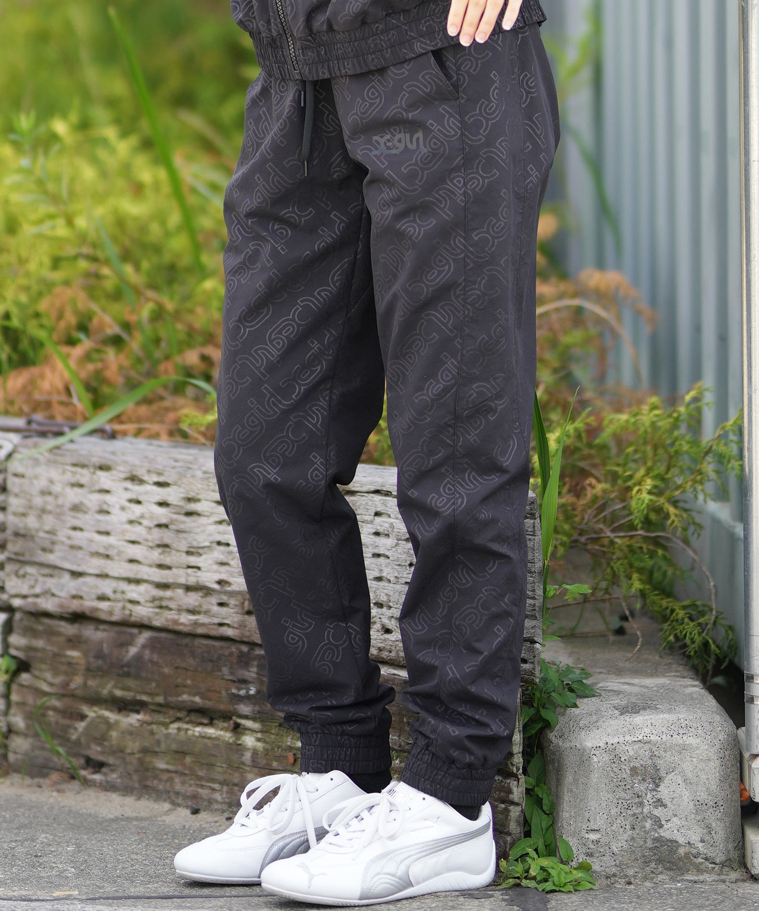 エックスガール 25AW セットアップ パーカー イージーパンツ ボア M 黒 X-girl SPORTS エックスガールスポーツ ジャージ トラックパンツ