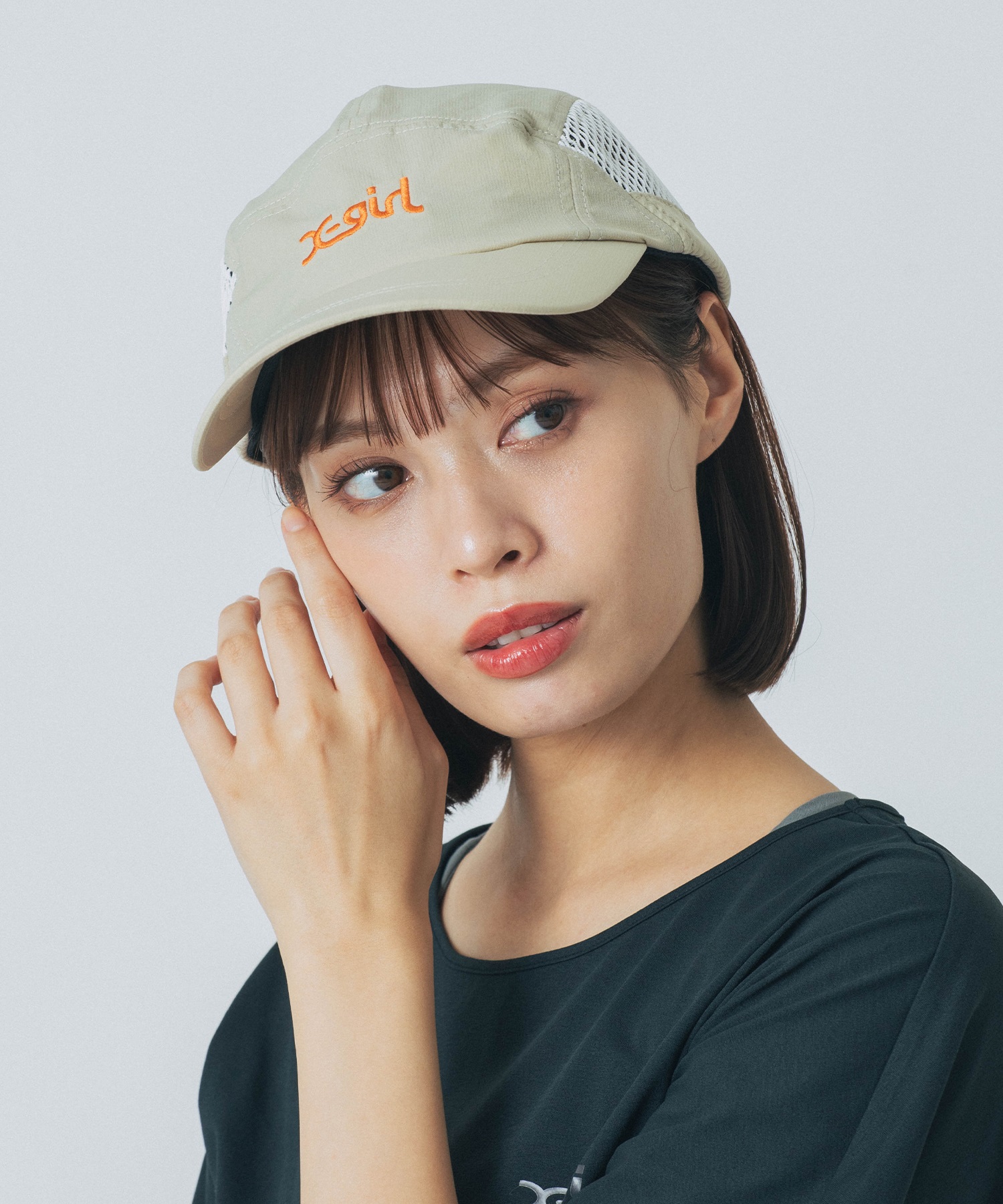 スタッズキャップ ギャル X-GIRL エックスガール キャップ 撥水 RUNNING CAP 155251051001