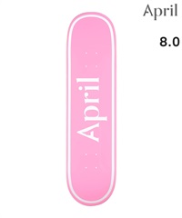 APRIL エープリル OG LOGO PINK WHITE, BLACK BLUE スケートボード デッキ 8~8.12 初心者 おすすめ(WT/PK-8inch)